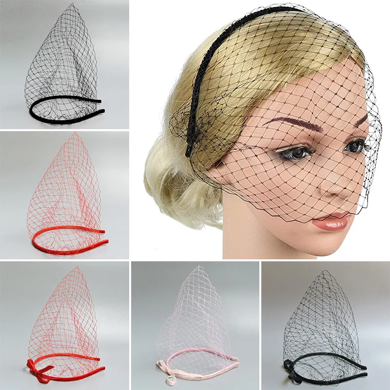 Elegante velo femminile fascia per la copertura del viso Retro Brides Cover Face Net Mask gioielli per capelli abito da festa di nozze accessori per capelli