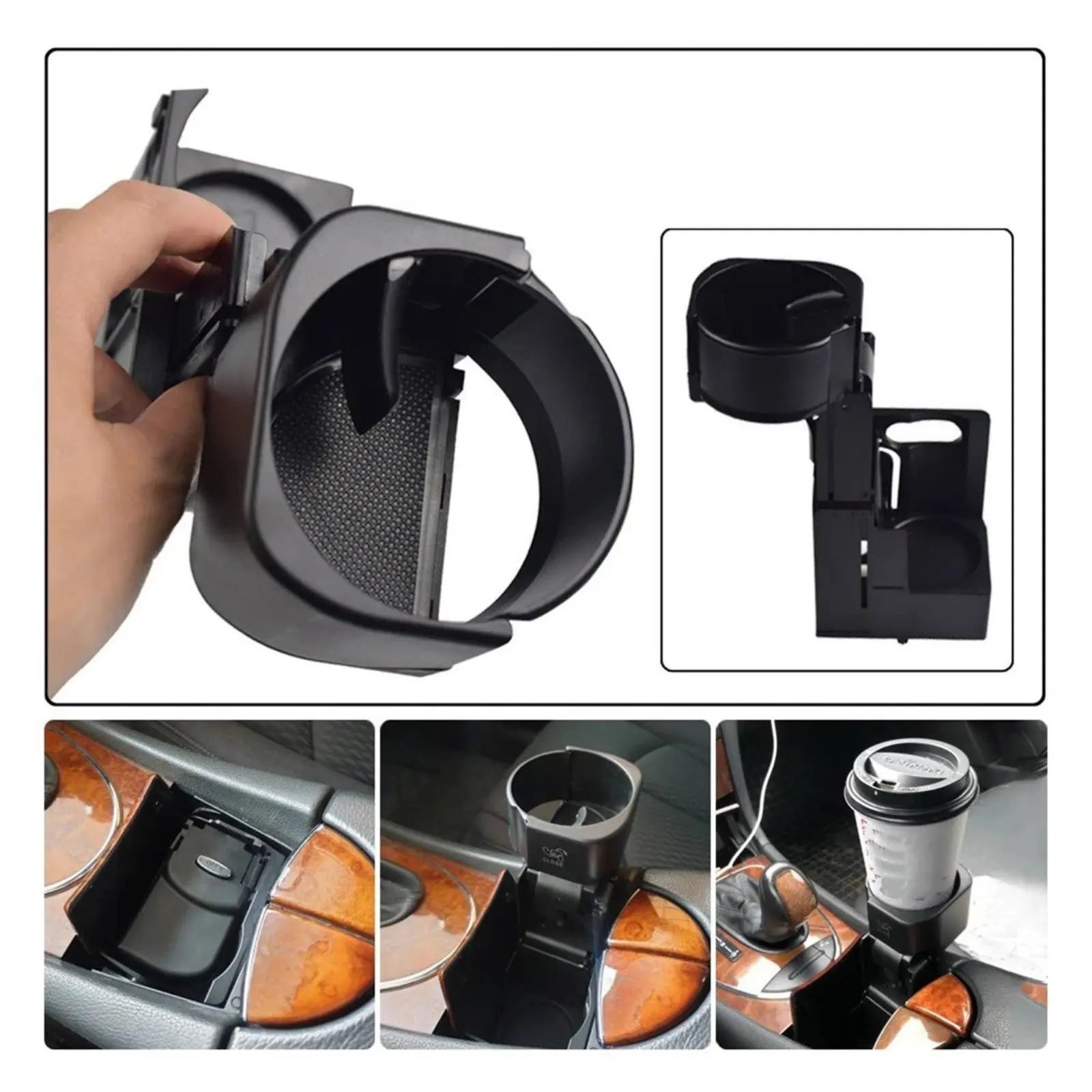 

Держатель для напитков W211: компактный, выдвижной, складной, долговечный, для установки в консоль автомобиля