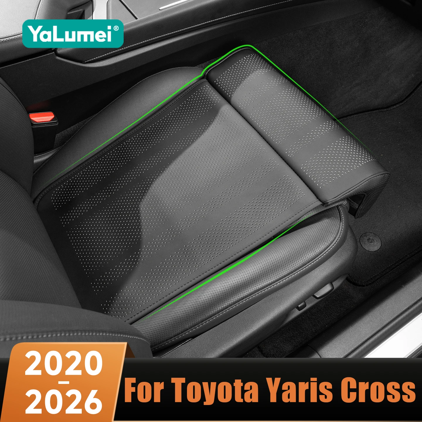 

Leather Car Seat Extender Leg Rest Cushion Universal Pads For Toyota Yaris Cross XP210 2020 2021 2022 2023 2024 2025 2026 Hybrid