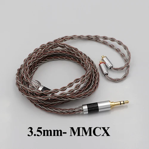 Tripowin C8 oortelefoon vervangende kabel IEM upgradekabel zilver koperfolie gemengd gevlochten klatergoud zilveren draad klatergoud koperdraad