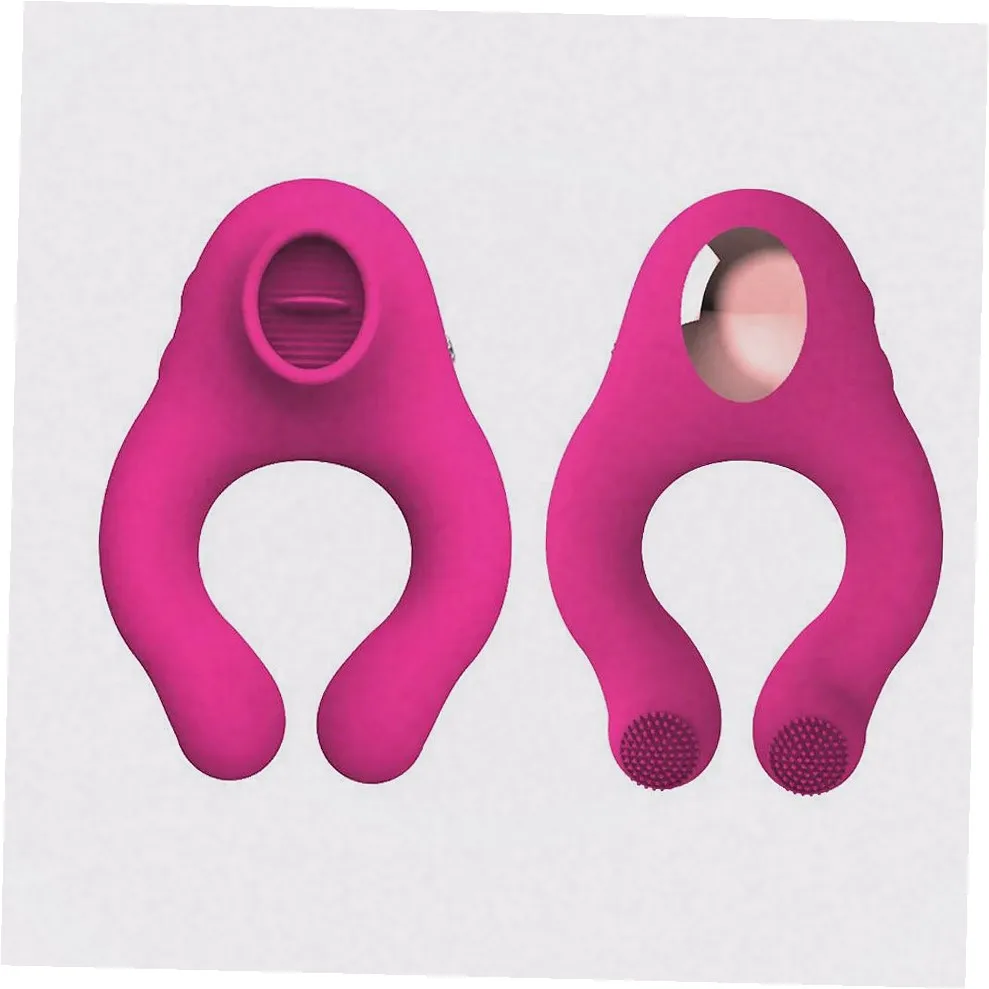 Wireless Remote Control Tongue Licking Penis Ring Male Delay Ejaculation  Massager Sex Toys For Men Women For Couples view 4