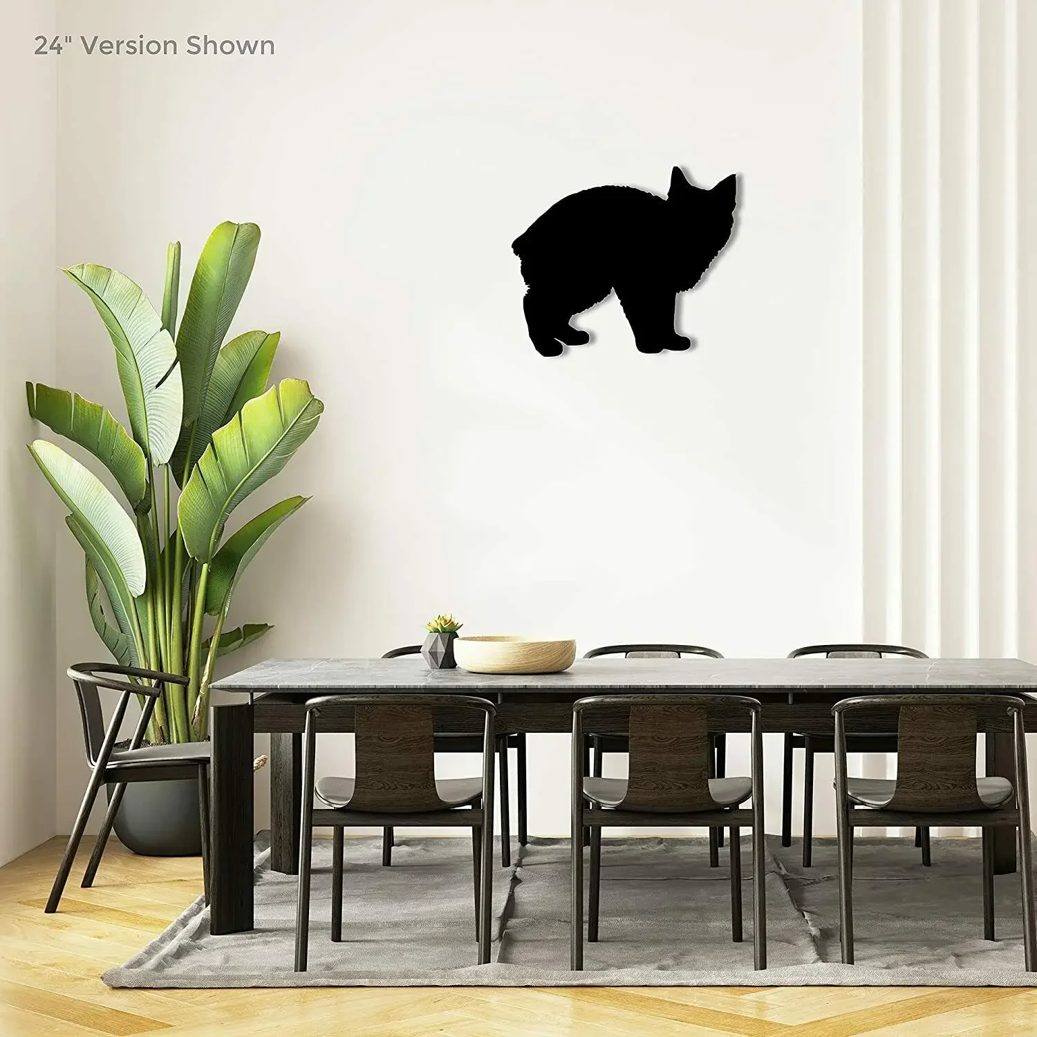 Manx Cat Breed Silhouette Beautiful Home Decor Decorative Metal Art Wall Sign Home Living Room Interior Decoration Metal Art