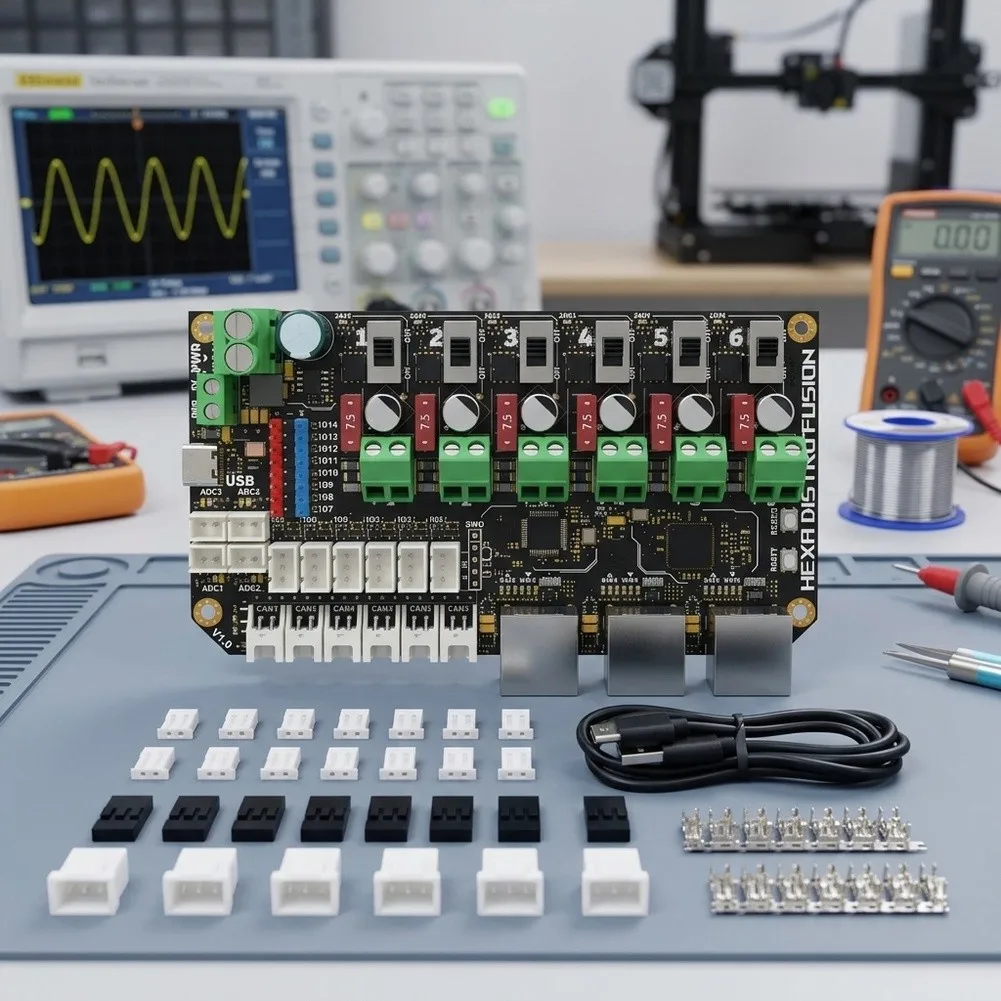 Multi-Channel For 3D Printer Expansion for Hub Compatible with For FYSETC Supporting 6x DC Power Outputs up to 7.5A Each