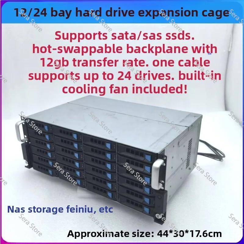 cage-de-disques-durs-12-24-baies-35-pouces-echange-a-chaud-stockage-d'extension-12-gb-sas-sata