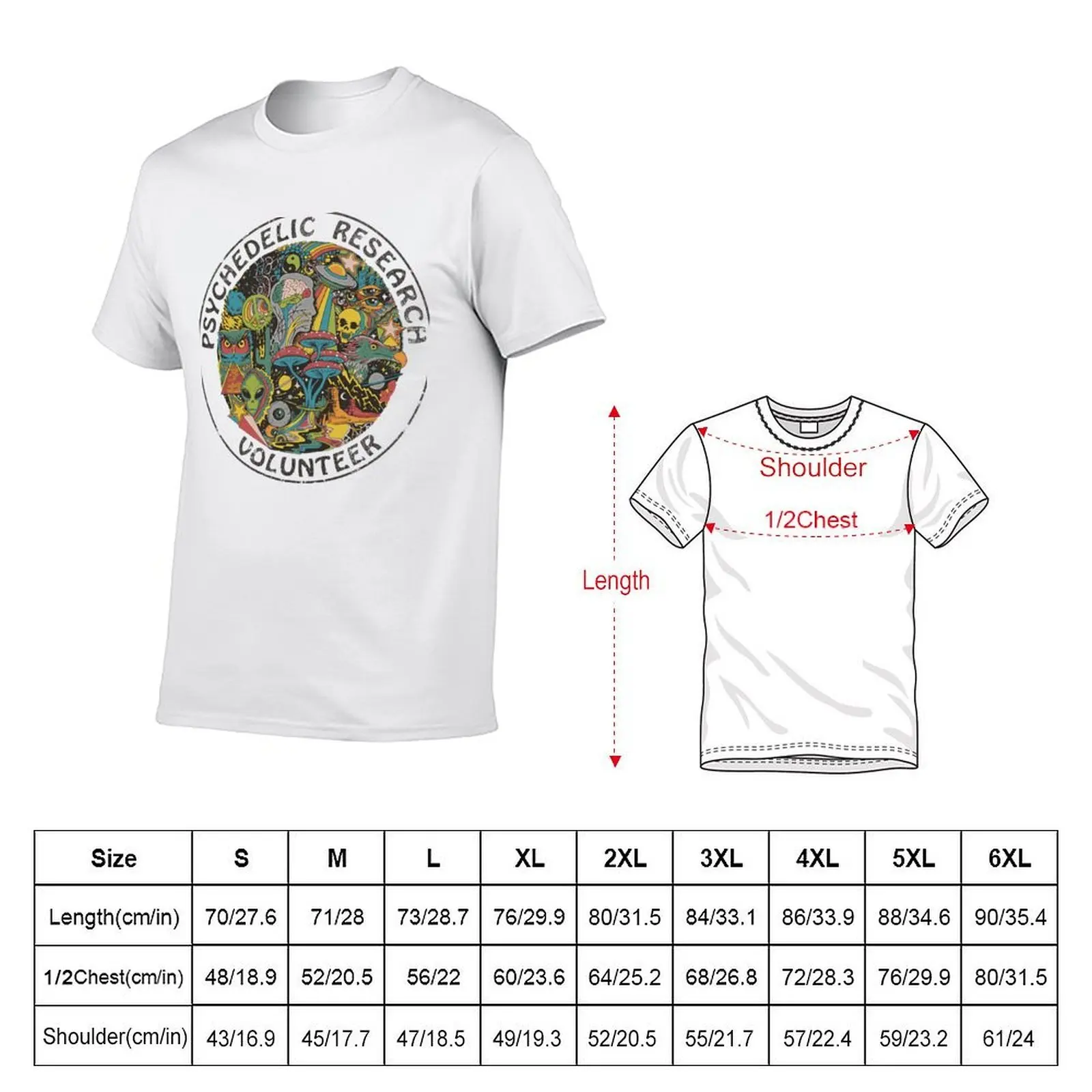 psychedelic research volunteer T-Shirt Funny t-shirts Aesthetic clothing Men's t-shirt