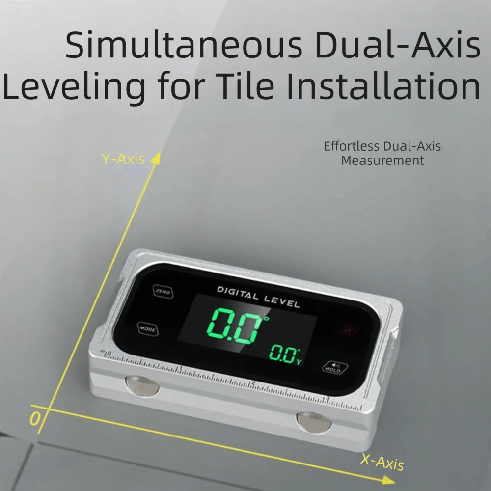 Digital Display Level Angle Gauge With Magnetic Base Waterproof Electronic Angle Protractor High-precision 4 x 90° Angle Finder