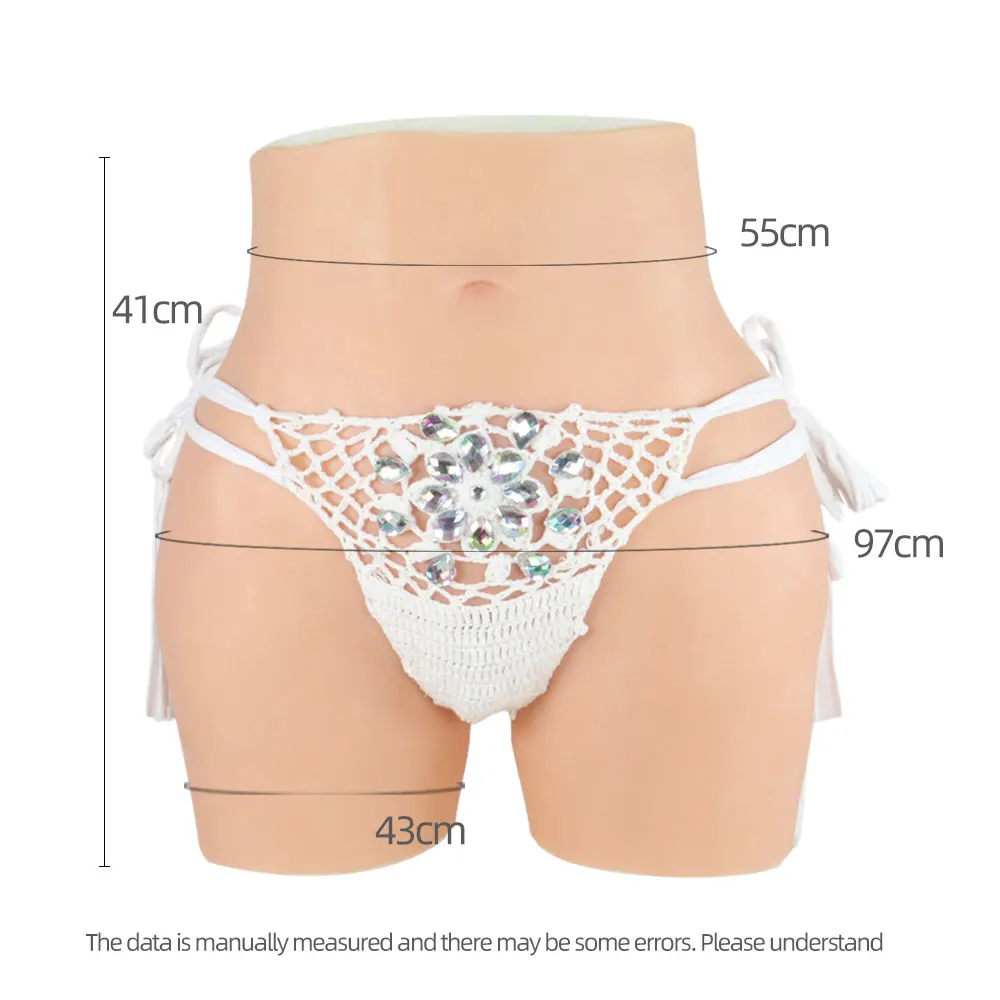 YUERUGOU K-P Men Silicone Fake Vagina Pants Sexy Butt Shemale Cosplay Crossdresser Drag Queen Hip Enhancer Pants 6 Colors