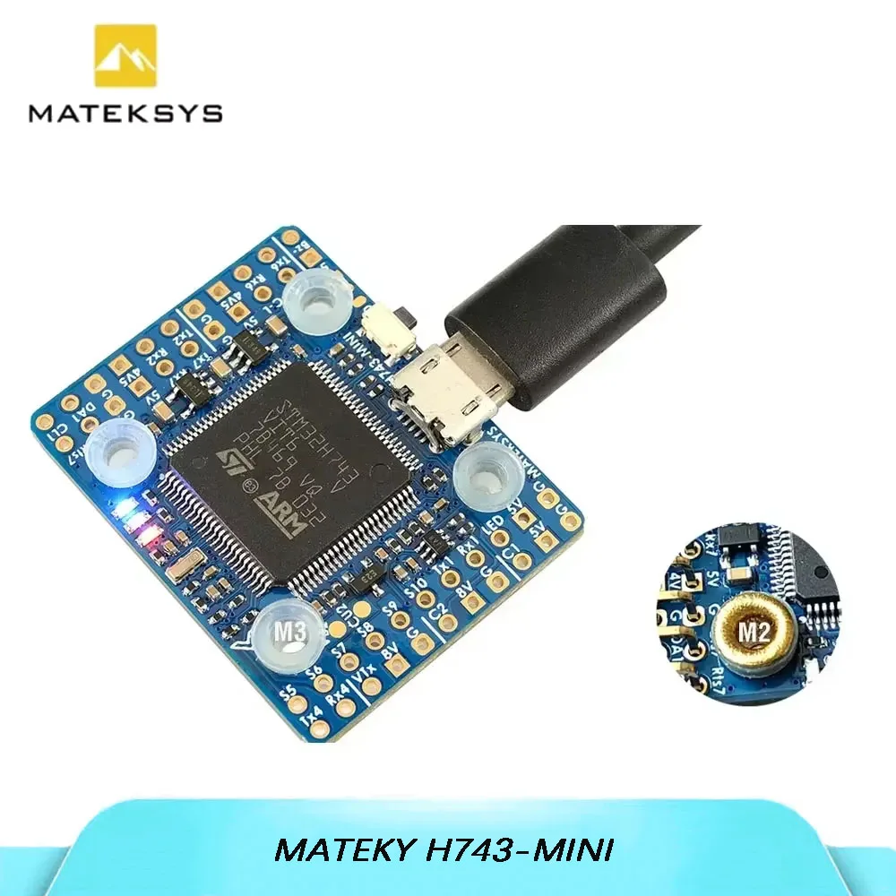 

Контроллер полета MATEKSYS H743-MINI V3 | 20x20 мм, ICM42688P и ICM42605, встроенный экранный диск, 11 ШИМ | LiPo 2-8S для гоночного дрона RC FPV