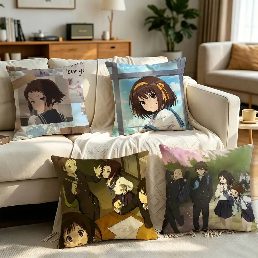 

HYOUKA Mayaka Ibara Pillow cover Soft Microfiber Pillowcase Home Sofa Decor Surprise Decorative printed.