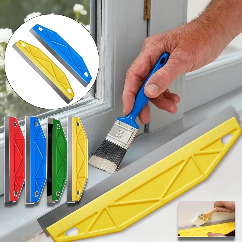 Stainless Steel Wallpaper Scraper Putty Knife with Plastic Handle for Glaze Cleaning Mud Tool Home Improvement
