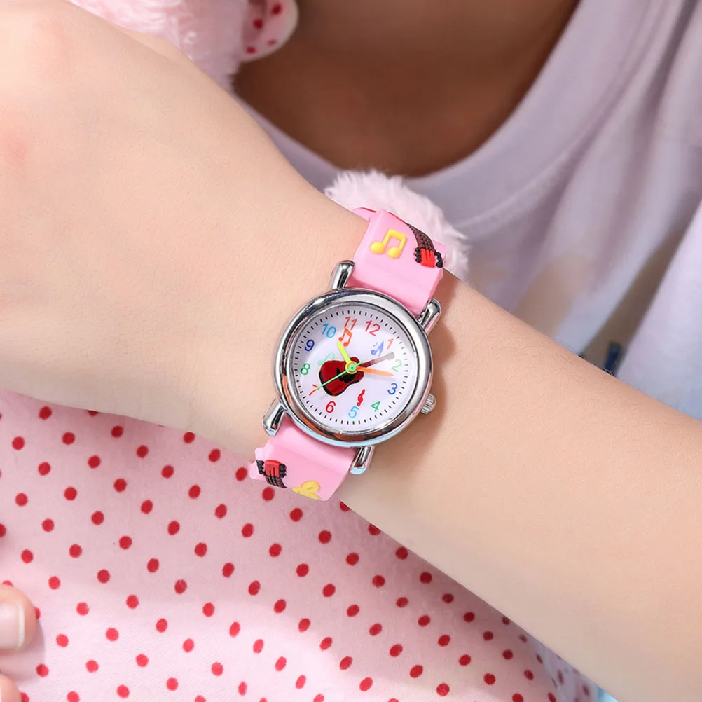 

3D Guitar Watch Students Pattern Girl Boys Girls s Wristwatch Plastic for Stylish