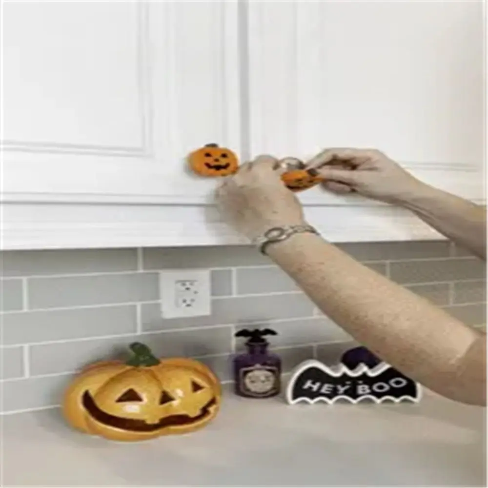 5 pcs Halloween Pumpkin Drawer Handle Furniture Decor Single Hole Door Pull Handle Hardware Furniture Handle