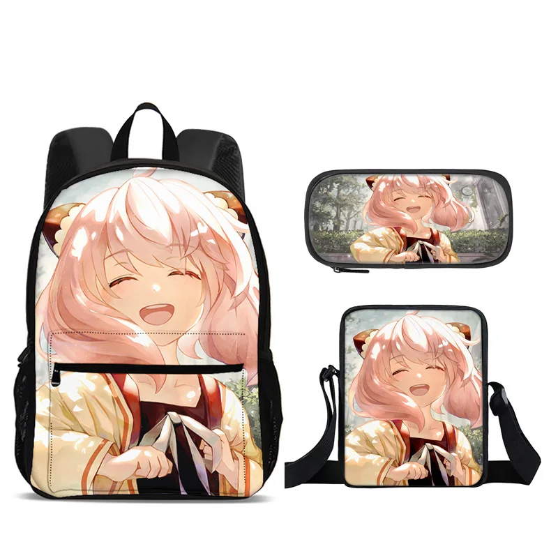 SPY×FAMILY  Backpack Pen Bag Shoulder Bag 3pcs Set Versatile Cartoon Large Capacity Boy and Girl School Birthday Best Gift
