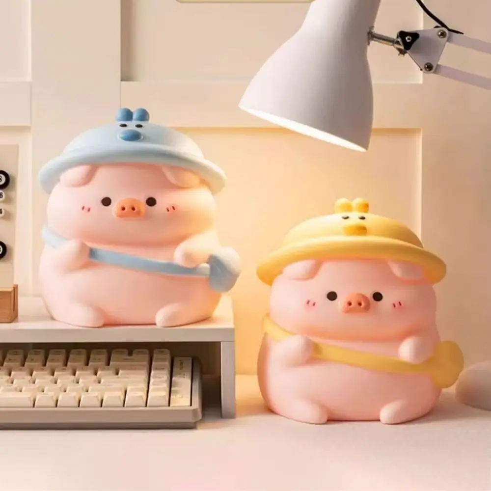 Creative Cute Pig Coin Savings Tank Vinyl Anti-fall Cartoon Coin Tank Large Capacity Ins Style Kids Storage Box Collection
