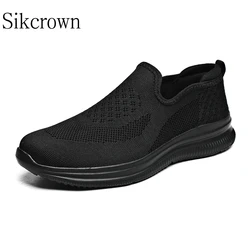 Black Men Sports Shoes Size 48 Walking Shoes Flats Men Breathable Running Shoes Sneakers Ultra-Lightweight Casual Shoes Sock