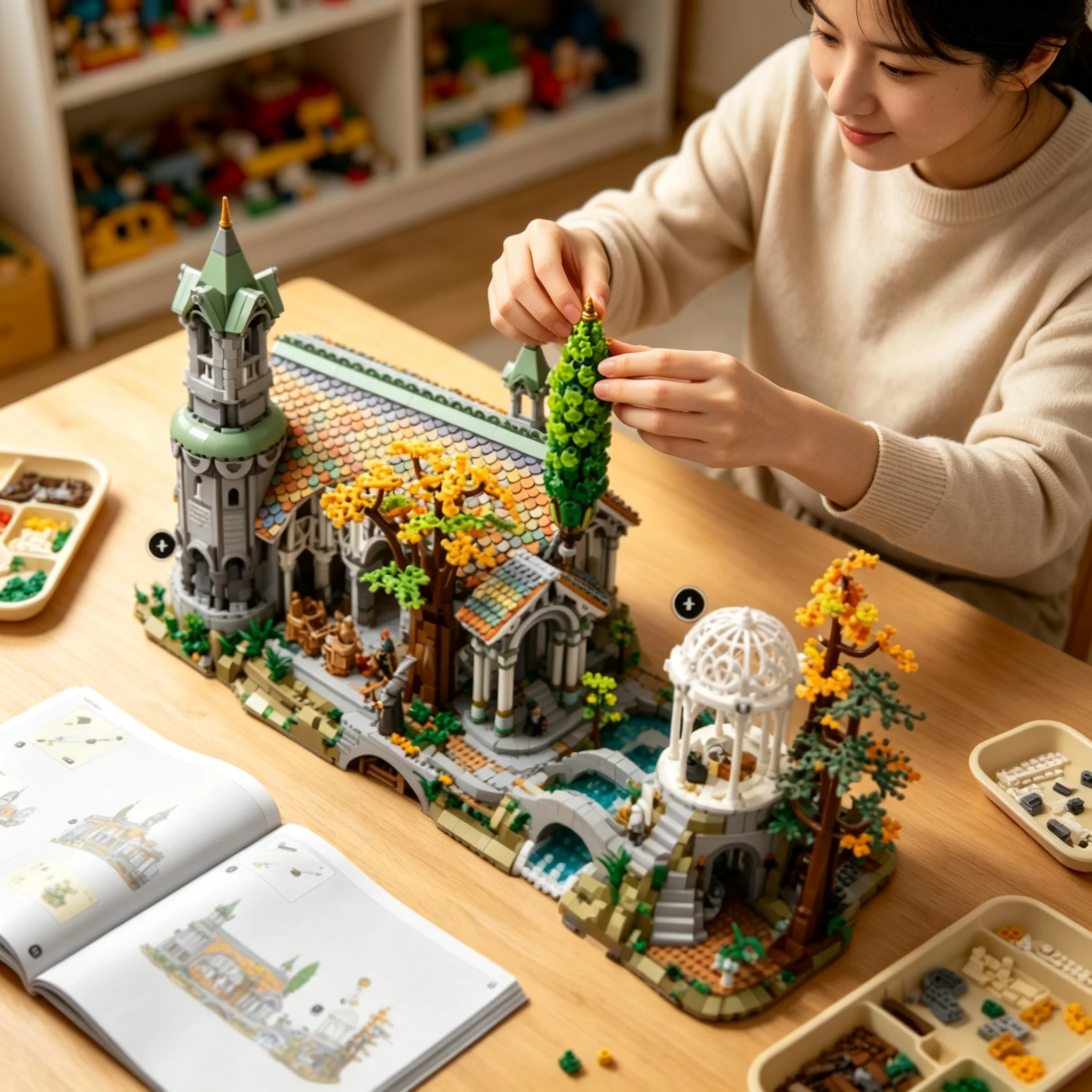 2026 New 6167pcs Circular Movie Series Street Scene Model Compatible With Home Decor Style For Adult's Christmas Birthday Gifts