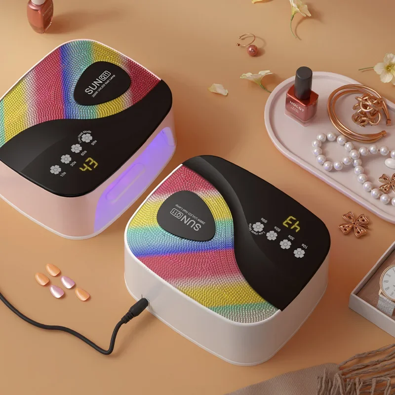 جديد 288 واط UV LED الذكية الاستشعار مسمار مصباح مسمار علاج مصباح مسمار مجفف متعدد الإعداد الموقت لمعدات صالونات الأظافر المهنية