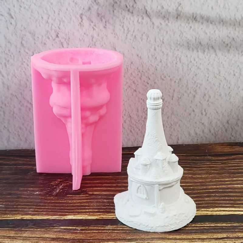 

Силиконовая форма «Замок» для изготовления гипсовых изделий, свечей и подсвечников своими руками