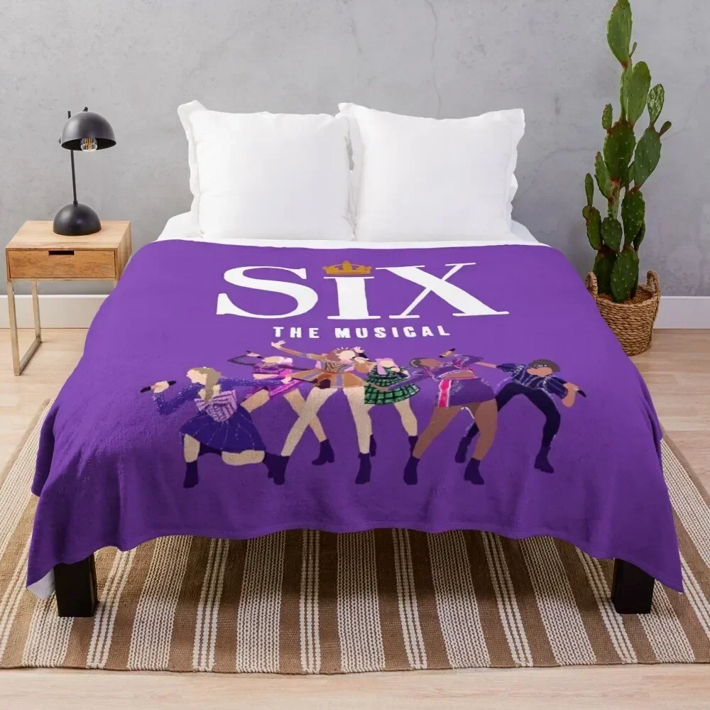

Six The Musical Queens Poster Throw Blanket Stylish Warm Blanket for Living Room Bedroom