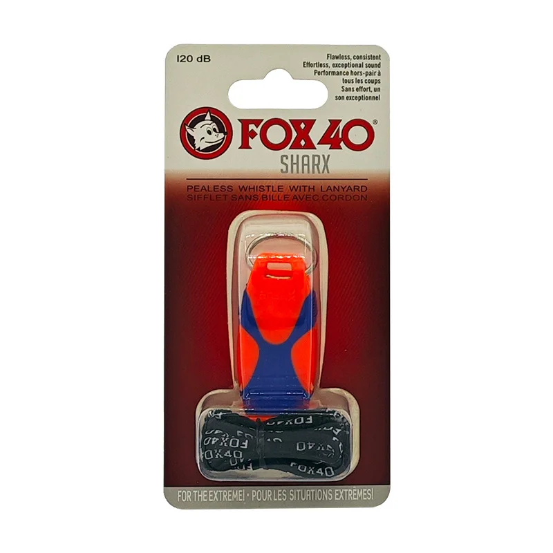 

Fox 40 Sharx Referee Whistle Loud Clear Sound Coach Sports Whistle with Lanyard for Football Basketball Soccer Training Matches