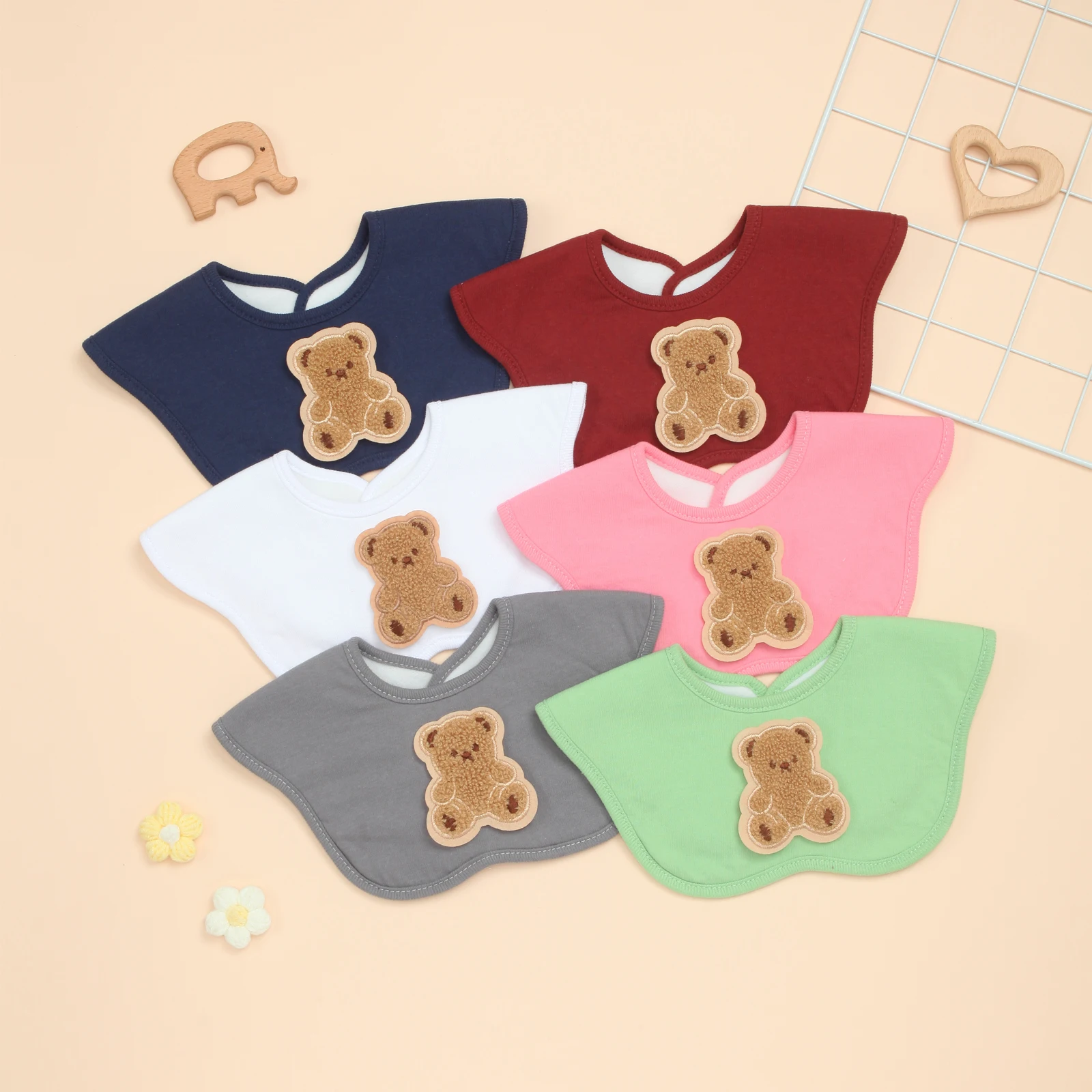 

Soft Baby Bibs for Teething and Feeding, Adjustable Infant Bib for Boys & Girls Super Absorbent