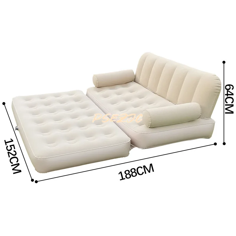 Household Foldable Inflatable Seats Outdoor Sofas Lazy Lounge Chairs Camping Inflatable Mattresses Foldable Courtyard Furniture