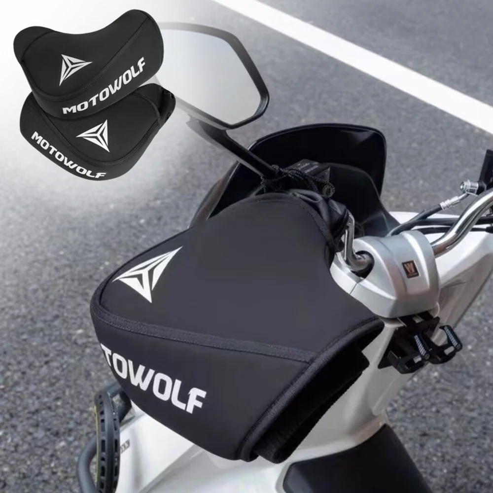 Protective Motorcycle Scooter Thick Warm Handlebar Muff Grip Handle Bar Muff Rainproof Riding Winter Warmer Thermal Cover Gloves