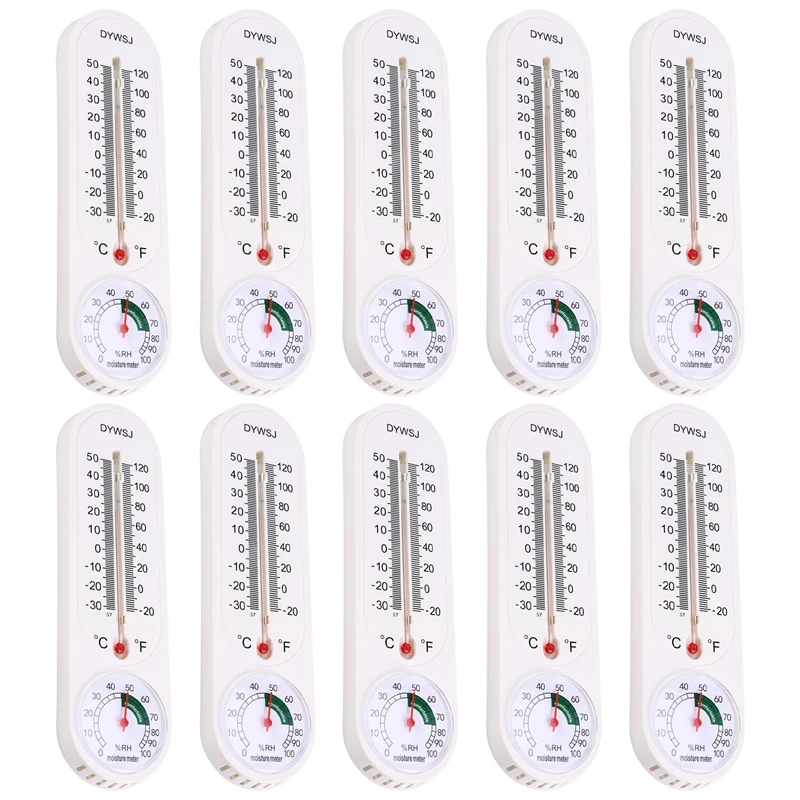 

Thermometer And Hygrometer Pointer Wall Vertical Hygrometer Red Water Long White Bar Hanging Thermometer