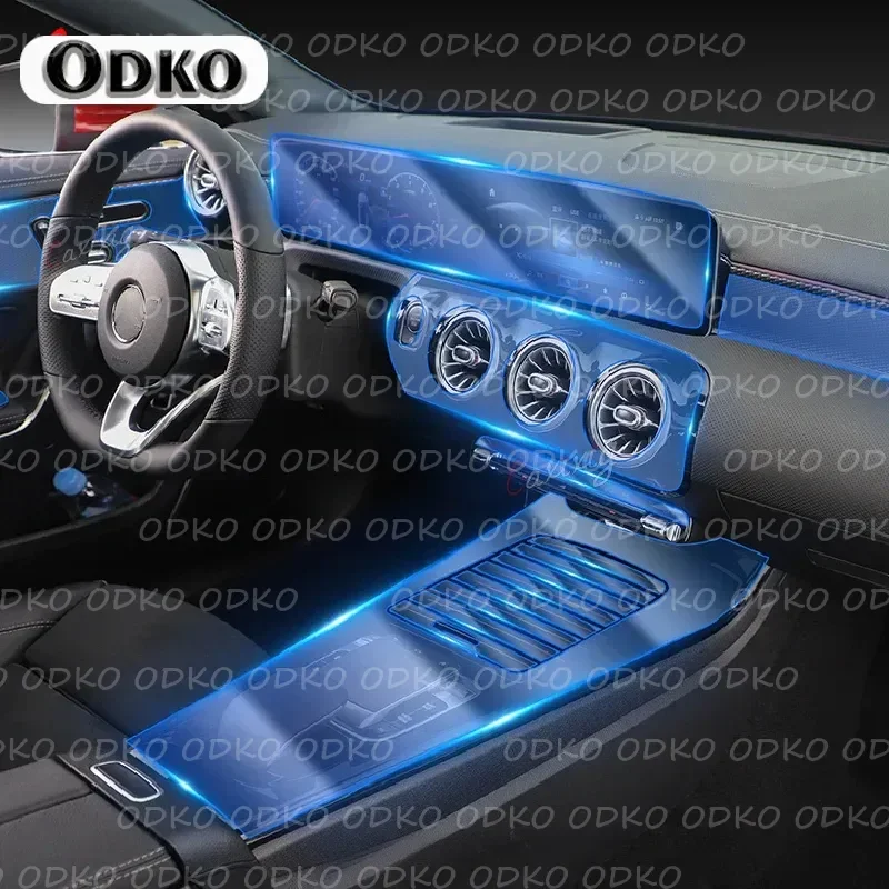 

Для Mercedes Benz A-Class W177 A180 A200 A250 2019-2022 салон автомобиля, центральная консоль, прозрачная защитная пленка из ТПУ, защита от царапин