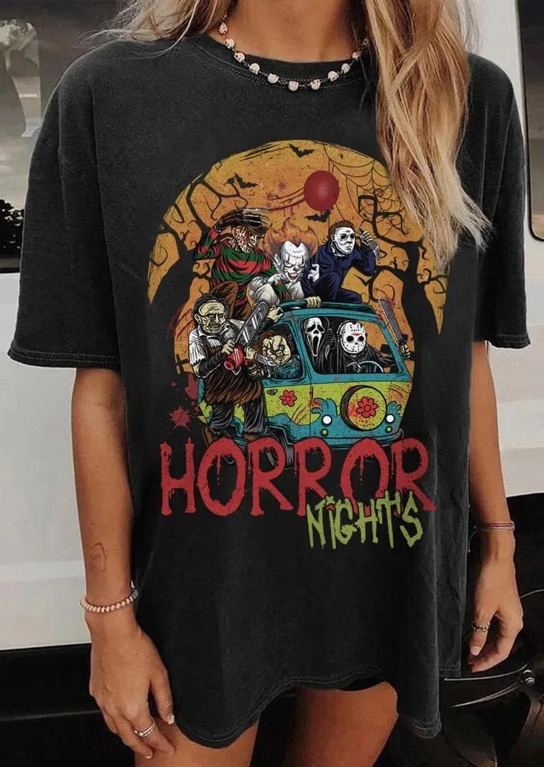 

Винтажный Хэллоуин персонажи ужасов жуткий веер