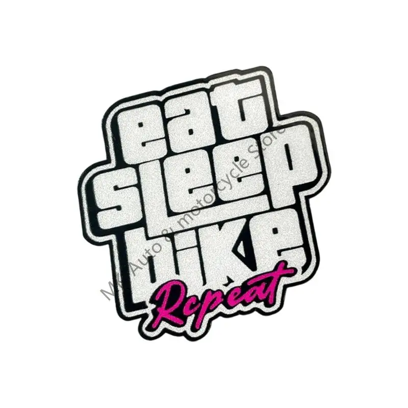 

F62F Creative Ride Eat Sleep Design Bicycles Sticker Scratch Proof Easy Application