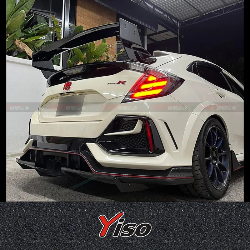 For Honda Civic 10th spoiler Hatchback Civic 2016-2021 FK8 MUGEN ABS spoiler tail JDM WING