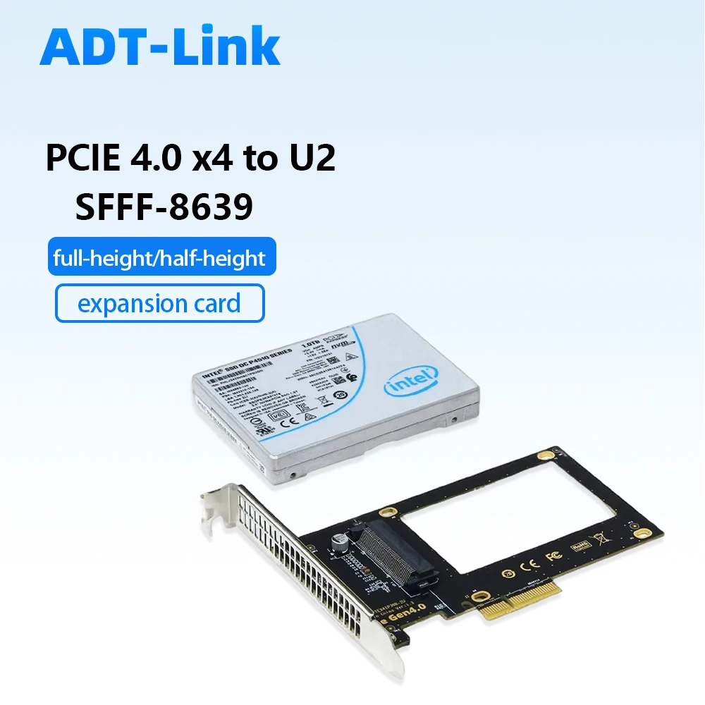 

PCIe 4.0 X4 To U2 Adapter Card GEN4 U.2 Solid-state Drive SFF-8639 Expansion Card SSD SFF8693 Riser Card