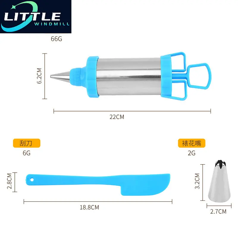 Stainless Steel Cookie Decorating Gun Sets Biscuit Press Maker Cream Pastry Syringe Extruder Nozzles Kitchen Baking Tools