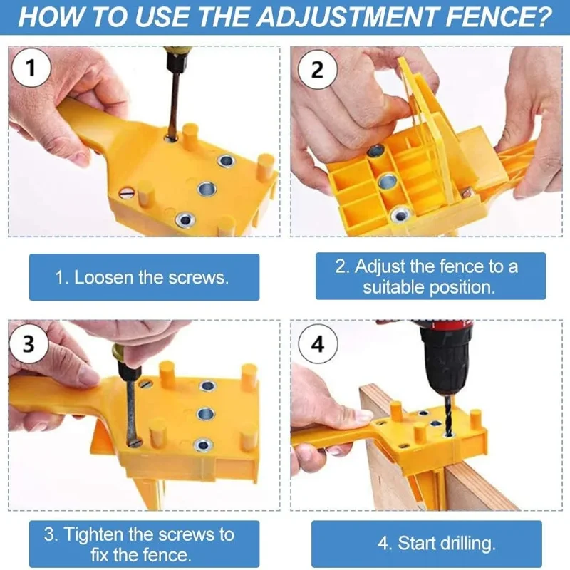 النجارة وتد الرقصة عدة مجموعة 6/8/10 مللي متر الحفر وتد ثقب المنشار دليل الحفر ثقب محدد للنجارة ثقب مستقيم المشبك #6