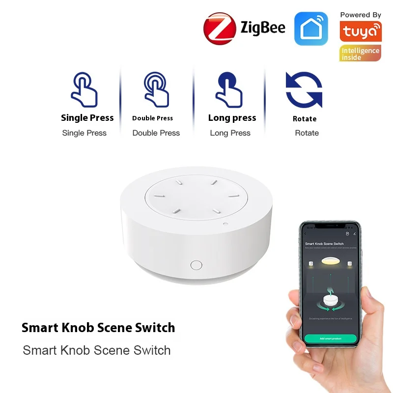 Tuya button Zigbee scene smart switch Home random paste Wireless remote control dimming switch