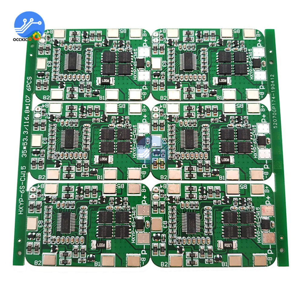 6S 20A PCB tablica ochronna BMS dla 6 paczek 18650 Li-ion bateria litowa moduł ze zrównoważonym 22.2V 25.2V DIY Kit
