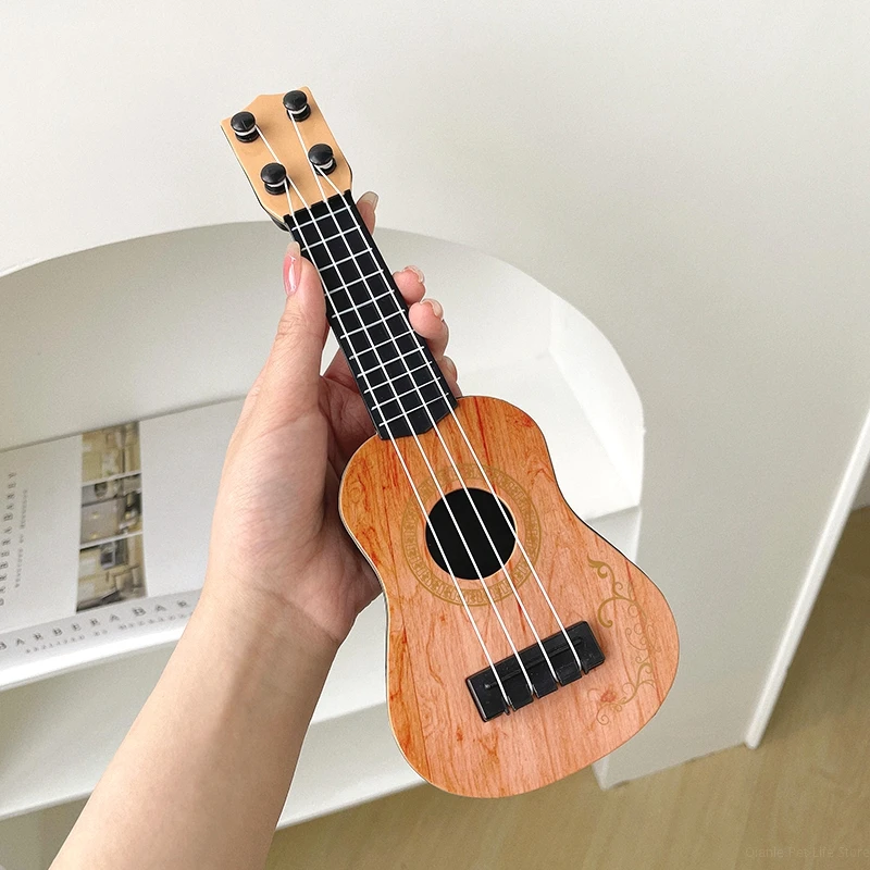 4 Strings Classical Ukulele Guitar Toy Mini Guitar Musical Instruments for Kids Beginners Early Education Small Guitar Toys