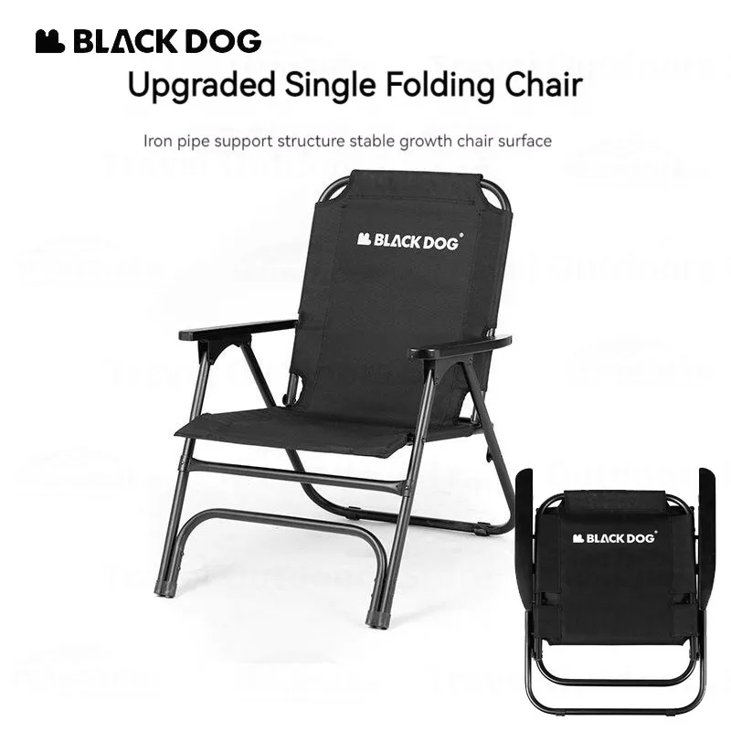 

Naturehike BLACKDOG Folding Chair Armchair Portable Backrest Seat Stool for Beach Fishing Travel 120kg Bearing 600D Oxford Cloth