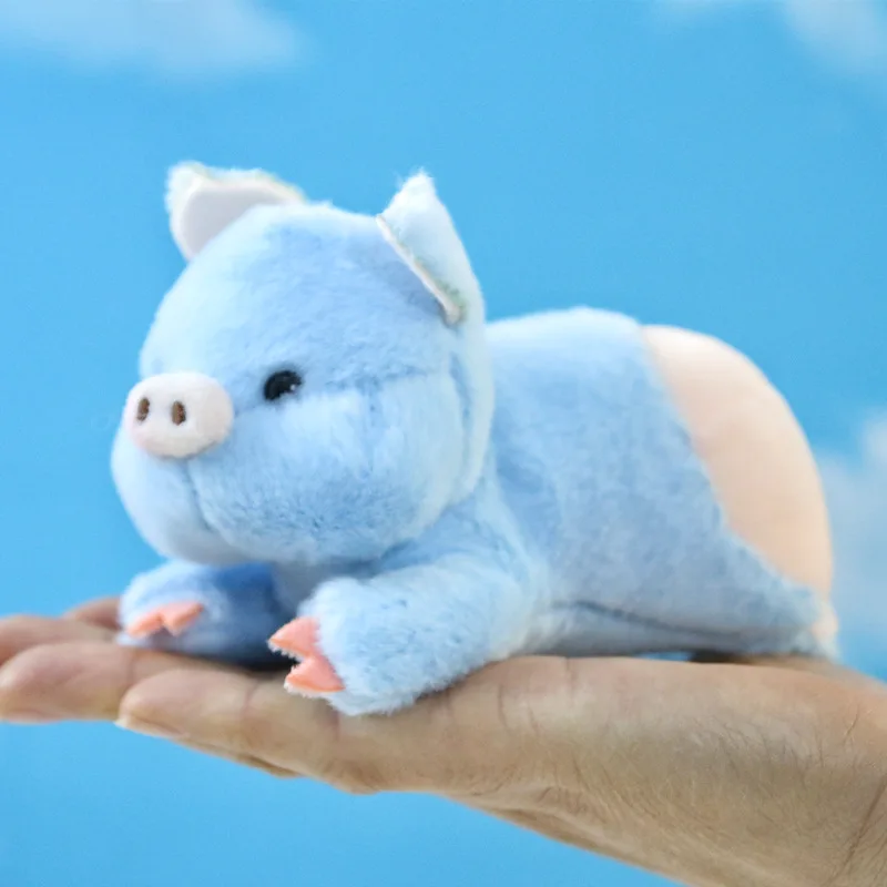 13cm Cartoon Cute Pig Plush Toy Kids Creative Funny Soft Stuffed Animals Plush Keychain Pendant Child Couple Bag Charm Doll Gift