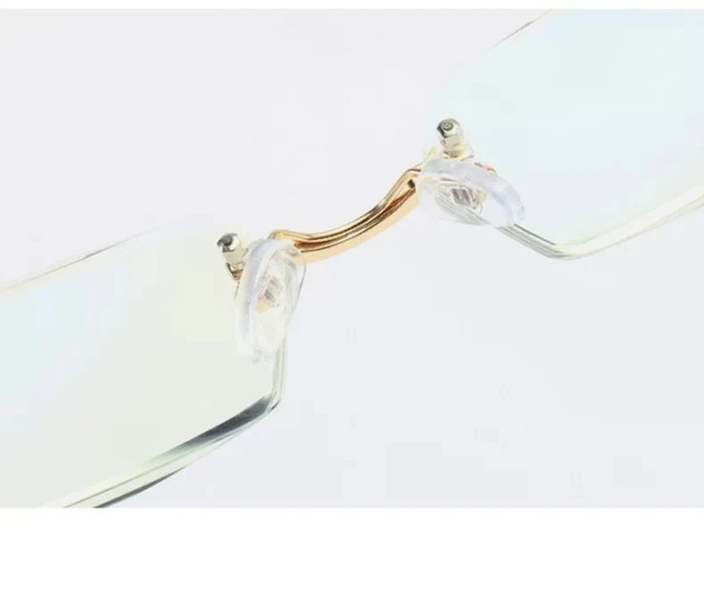 Anti Blau Lesebrille Diamant Schneiden Randlose Brillen Männer Anti Müdigkeit Hyperopie Presbyopie Brille +1,5 – Detail 7
