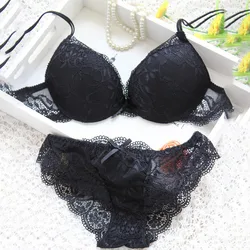 Women Sexy Lingerie Set Fashion Lace Lingerie Set Ladies Soild Color Transparent Bra Sexy Comfortable Intimates Underwear Suit