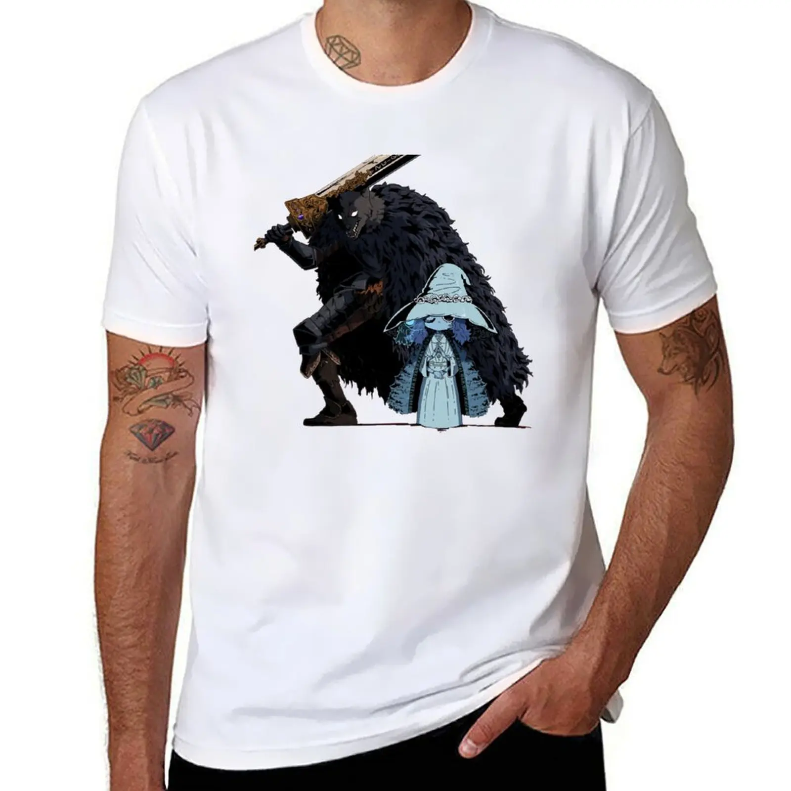 

Blaidd Half T-Shirt man t shirt man cotton luxury And t shirts soft designer shirt Cute man for t Ranni Witch The Wolf The