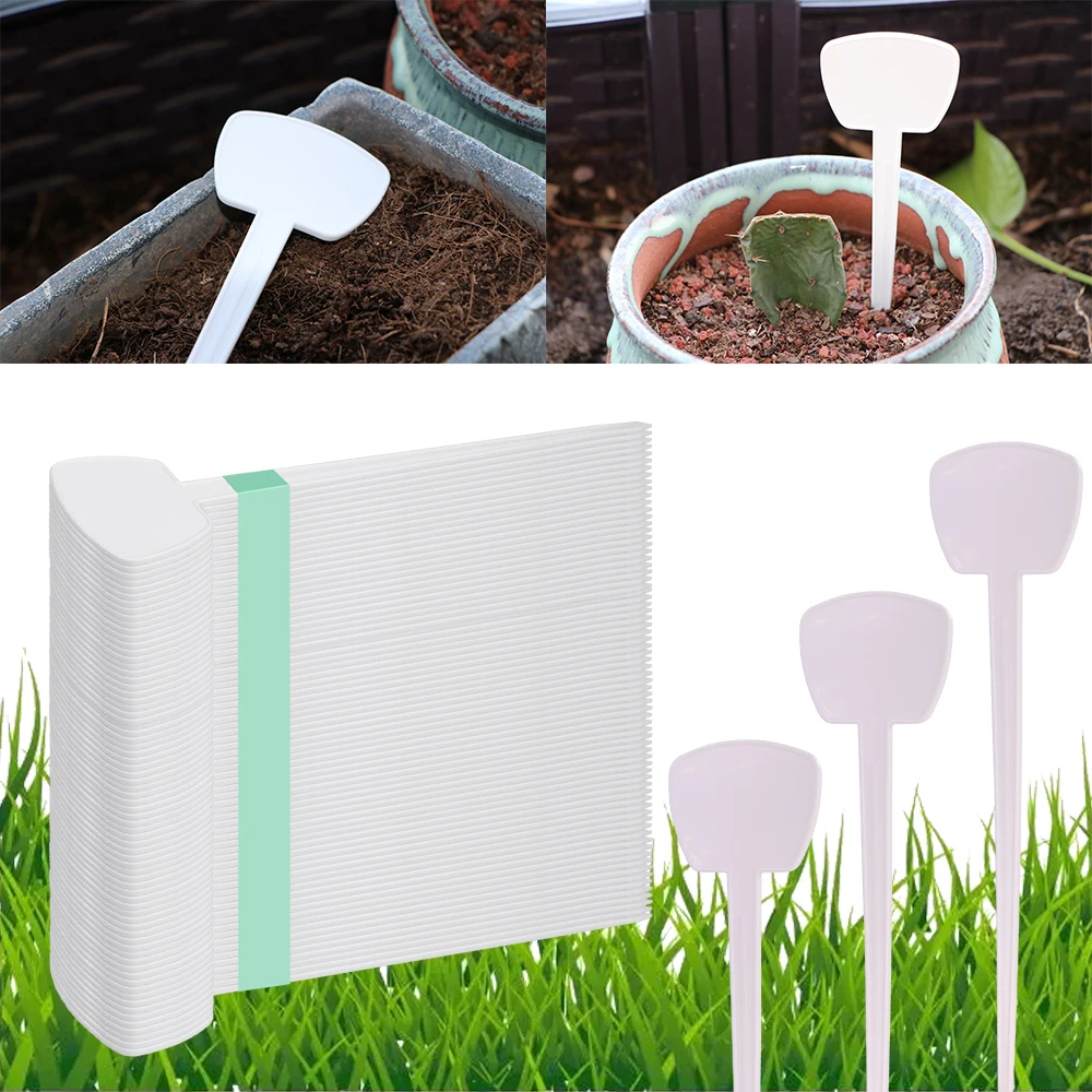 6/12/18/24/48PCS 19.5x4.9cm White PP Plant Labels Tag Plastic Waterproof Anti-UV Diy Garden Decorating Tools Identification Card