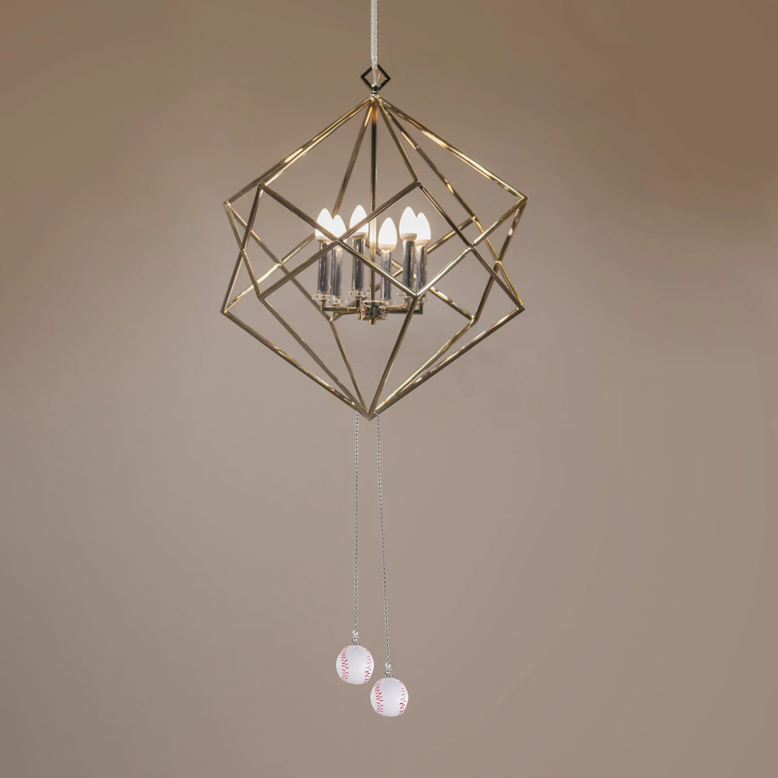 

2 Pcs Baseball Decor Chain Chandelier Lamp Hanging Ornaments Decoration