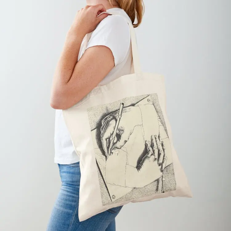 

Souvenir from Netherlands - Escher's hands Tote Bag sac pour femme Women's bag Handbags women Canvas shoulder bag