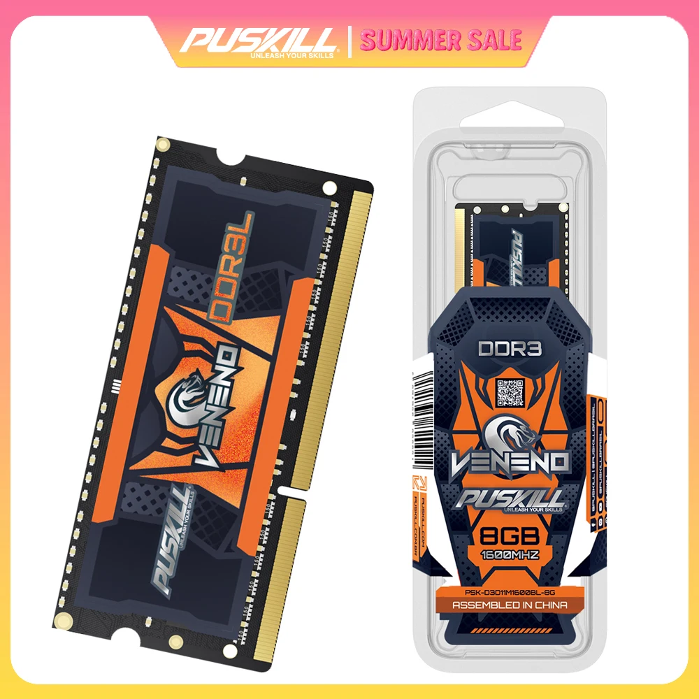 

PUSKILL DDR3L Память для ноутбука RAM 8 ГБ 4 ГБ 1600 МГц 1333 МГц Память для ноутбука