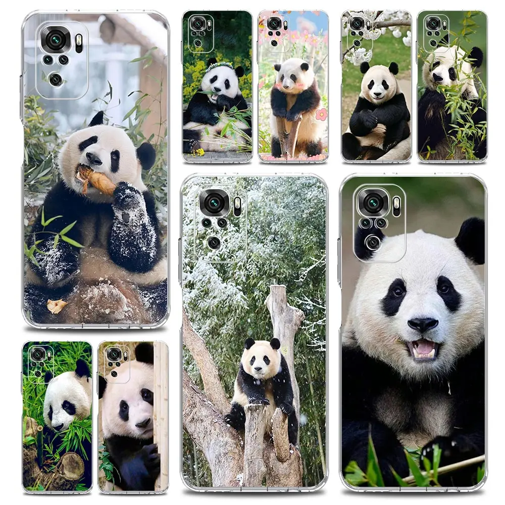 Fubao panda Phone Case For Xiaomi Redmi Note 13 12 5G 9S 9 8 10 11 Pro 4G 9T 13C 12C 10C 9C 9A 7 Clear Soft Silicone Cover