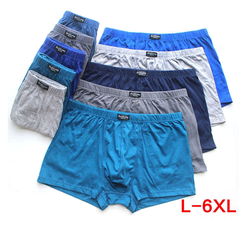 

Cotton 5pcs/Lot Boxers 100% 6XL 5XL Men'S Underwear Four Shorts male Underpants Boxers Shorts Breathable printing Comfortable