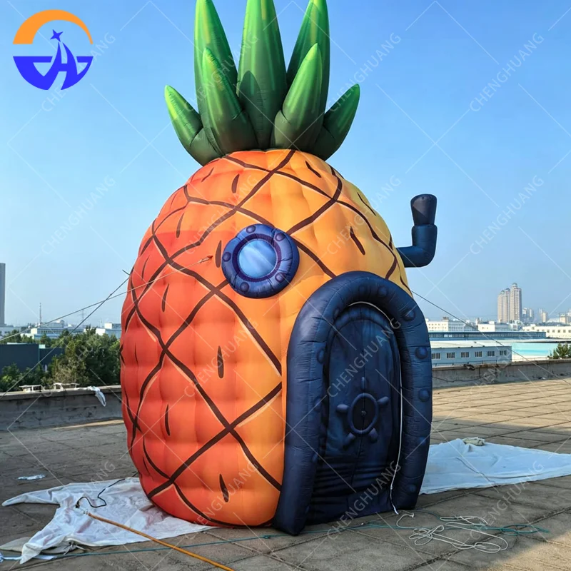 Customized inflatable pineapple house booth tent model outdoor advertising activity decoration props with blower